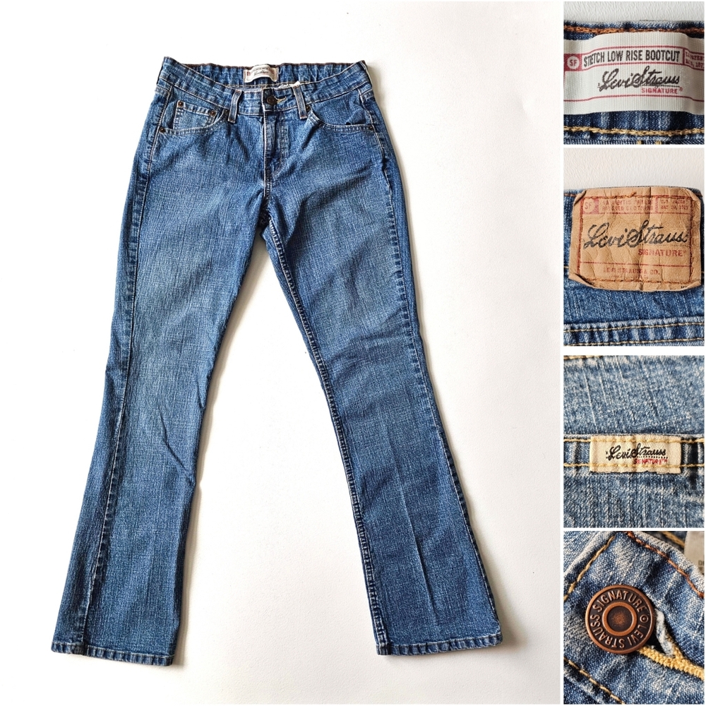Levi Strauss Signature Vintage Low Rise Bootcut Jeans – Size 4 Medium Y2K Denim